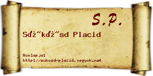 Sükösd Placid névjegykártya